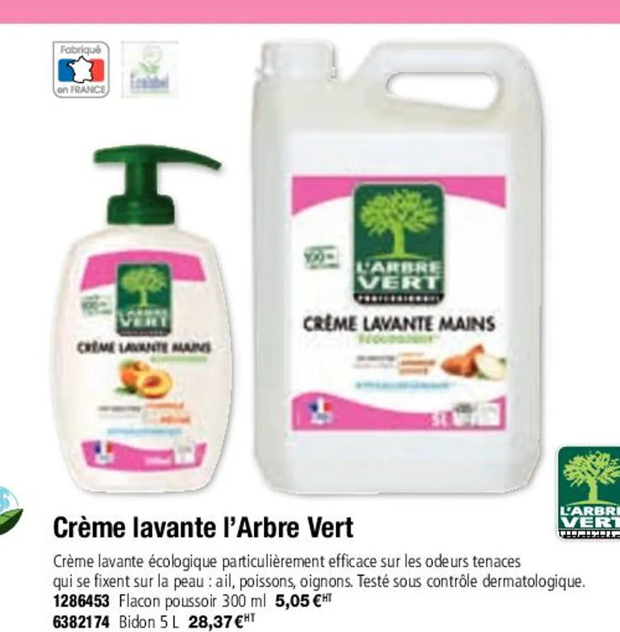 Plein ciel Crème Lavante I'Arbre Vert offre