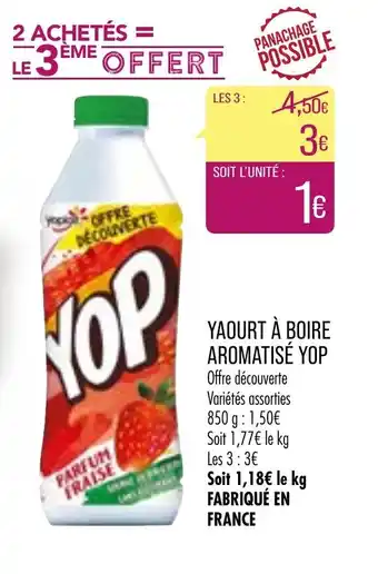 Match Yaourt à Boire Aromatisé Yop offre