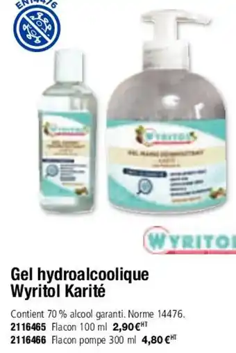 Gel Hydroalcoolique Wyritol Karitè