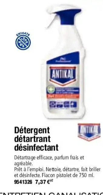 Plein ciel Dètergent Dètartrant Dèsinfectant offre