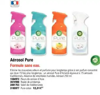 Plein ciel Aèrosol Pure offre