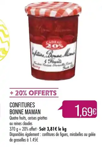Match Confitures Bonne Maman offre