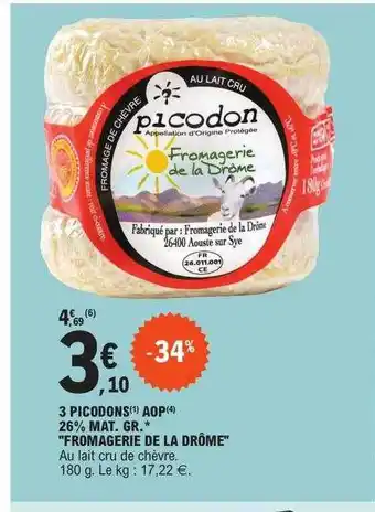 E.Leclerc 3 picodons aop 26% mat. gr. offre
