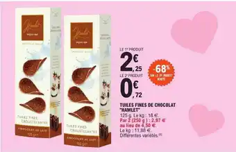 E.Leclerc Tuiles fines de chocolat offre
