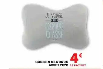 Hyper U Coussin de nuque appui tête offre