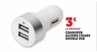 Hyper U Chargeur allume cigare double usb offre