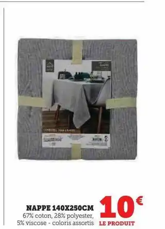 Hyper U Nappe 140 x 250 cm offre