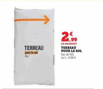 Hyper U Terreau pour le sol offre
