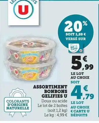 Hyper U Assortiment bonbons gélifiés u offre