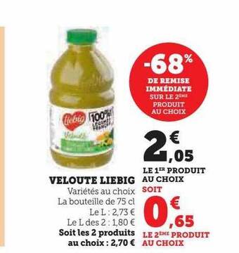 Hyper U Velouté liebig offre