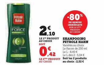 Hyper U Shampooing pétrole hahn offre