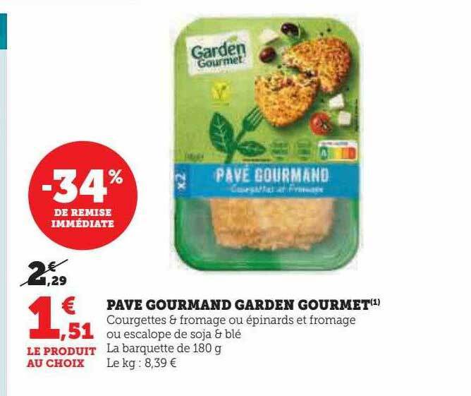 Promo Pavé gourmand garden gourmet chez Hyper U