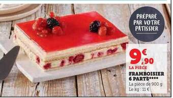 Hyper U Framboisier 6 parts offre