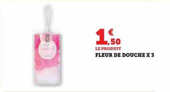 Hyper U Fleur de douche x 3 offre