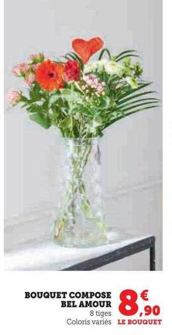 Hyper U Bouquet composé bel amour offre