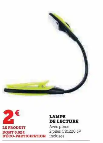 Hyper U Lampe de lecture offre