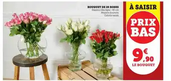 Hyper U Bouquet de 20 roses offre