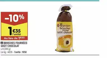 Brioches fourrées goût chocolat