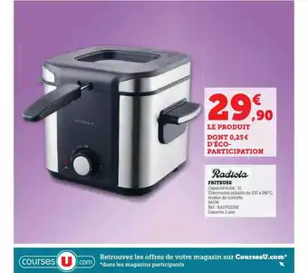 Hyper U Friteuse radiola offre