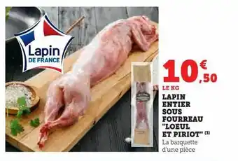 Super U Lapin entier sous fourreau offre