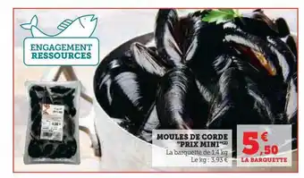 Super U Moules de corde offre