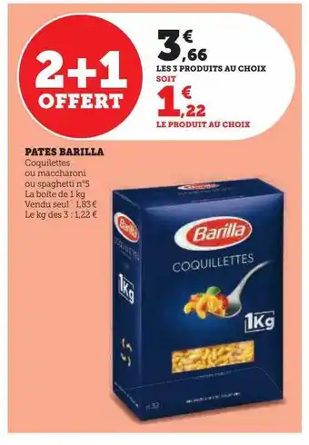 U Express Pâtes barilla offre