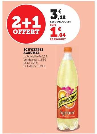 U Express Schweppes agrumes offre