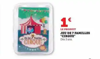 Super U Jeu de 7 familles offre