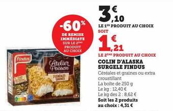 U Express Colin d'alaska surgelé findus offre
