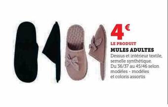 Super U Mules adultes offre