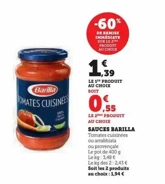 Sauces barilla
