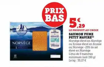 U Express Saumon fumé petit navire offre