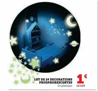 U Express Lot de 24 décorations phosphorescentes offre