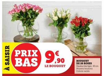 U Express Bouquet de 20 roses offre