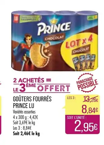 Match Goûters Fourrés Prince LU offre