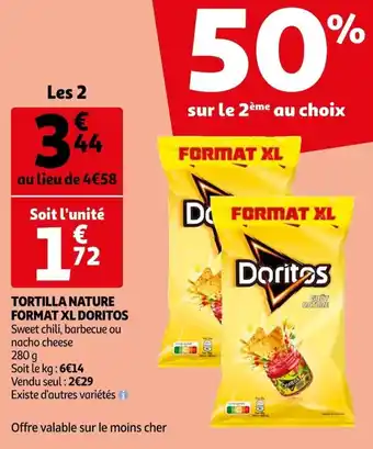 Auchan Tortilla nature format XL DORITOS offre