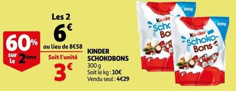 Auchan Kinder schokobons offre