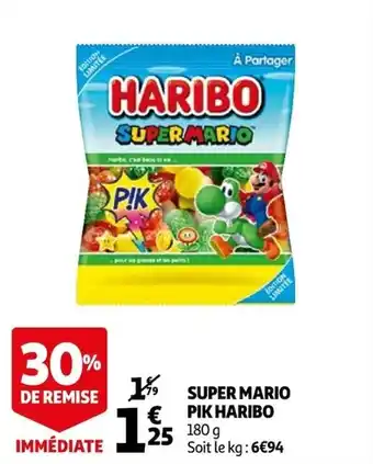 Auchan Super mario pik HARIBO offre