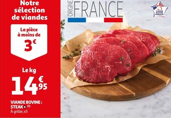 Auchan Viande bovine : steak offre