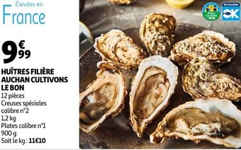 Auchan Huîtres filière auchan cultivons le bon offre
