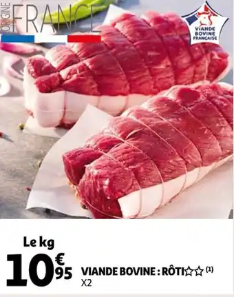 Auchan Viande bovine : rôti offre