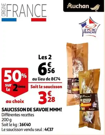 Auchan Saucisson de savoie MMM! offre