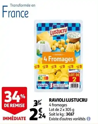 Auchan Ravioli LUSTUCRU offre