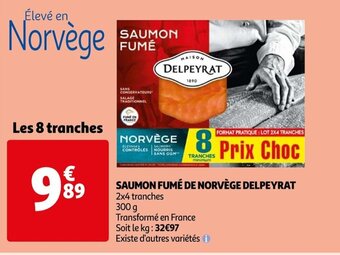 Auchan Saumon fumé de norvège DELPEYRAT offre