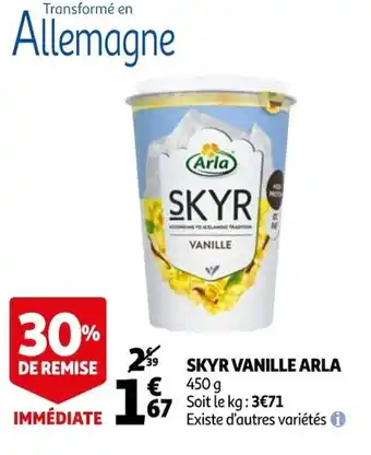 Auchan Skyr vanille ARLA offre