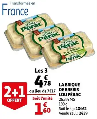 Auchan La brique de brebis loue pérac offre