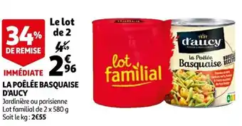 Auchan La poêlée basquaise D'AUCY offre