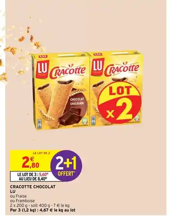Intermarché Cracotte Chocolat Lu offre