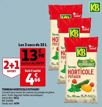 Auchan Terreau horticole potager offre