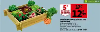 Carré potager avec séparateurs gardenstar